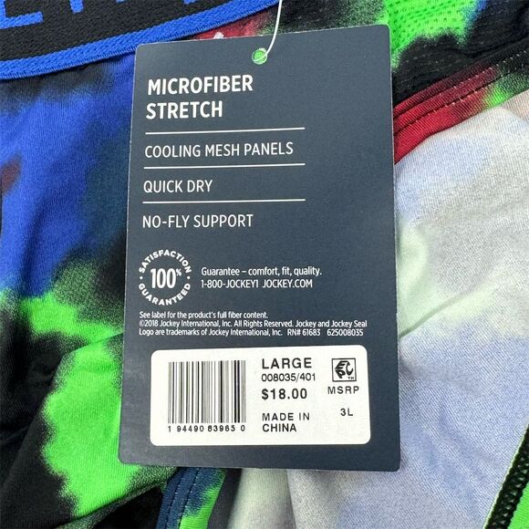 Jockey Men's Sport Cooling Mesh Performance Brief Large Multicolor Quick Dry - Picture 3 of 4